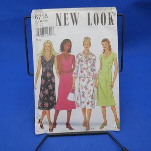 New Look 6718 Sewing Pattern Misses Dress and Jacket Size 8-18 Multi-Size FF?